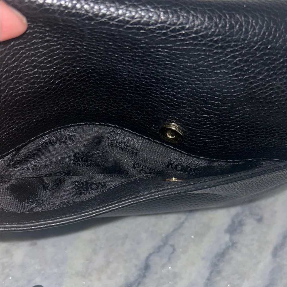 Michael Kors Black Pebbled Leather Crossbody with Gold Hardware - Picture 8 of 16